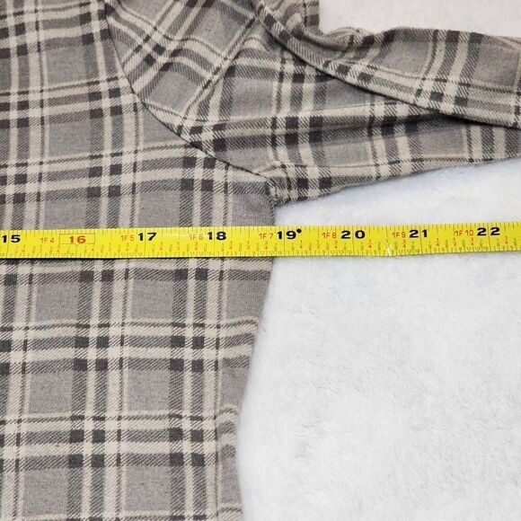 Passport Flannel Shirt Womens Medium Multi Plaid Long Sleeve Button Down Cotton - Picture 4 of 7